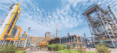 孝义市鹏飞实业有限公司焦炉煤气制氢项目区一角。
