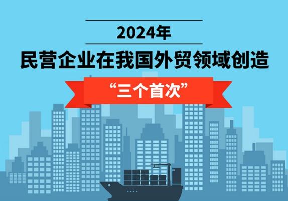 图表：2024年民营企业在我国外贸领域创造"三个首次"