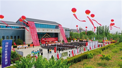 大同市职业院校第三届技能大赛开幕式。（资料图片市教育局提供）