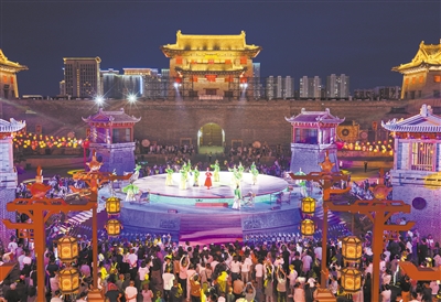 图为《因为大同·北魏城中城》演出现场。戎禹仁摄 图为《因为大同·北魏城中城》演出现场。戎禹仁摄