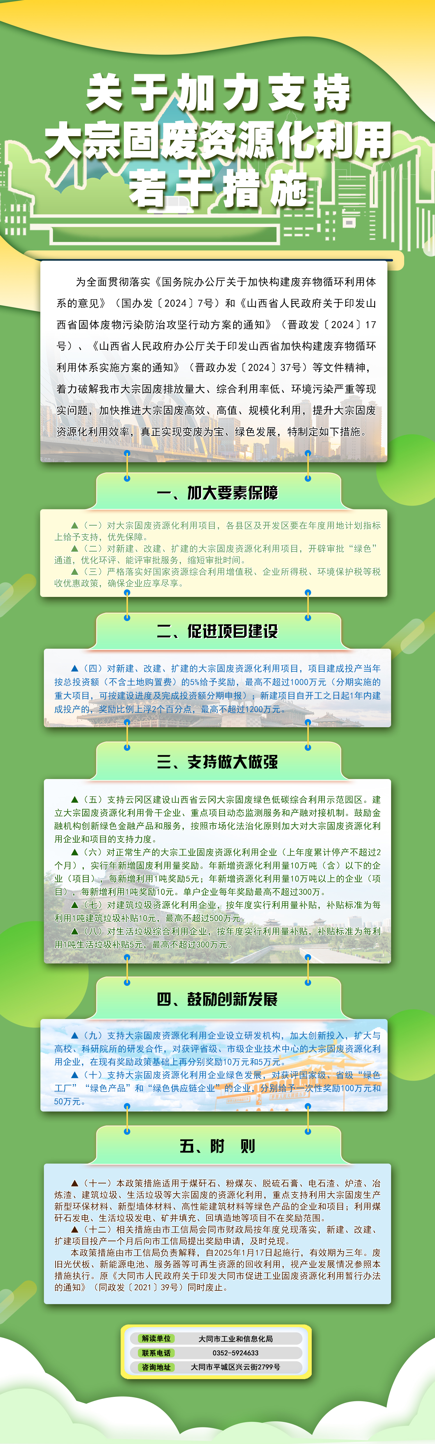 图解《大同市加力支持大宗固废资源化利用若干措施》