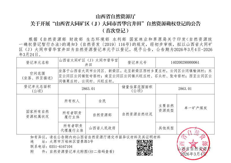 (云冈区、新荣区)山西省大同矿区(J)大同市晋华宫井田_01