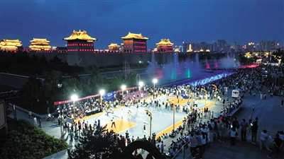 图为永泰门广场比赛现场。图片由平城区新闻中心提供