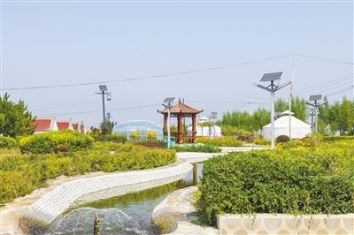 保平堡村水系景观。戎禹仁摄