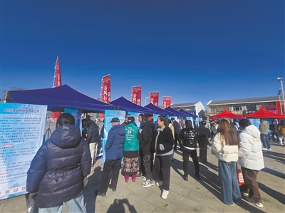 图为阳高县专场招聘会现场。张志忠摄