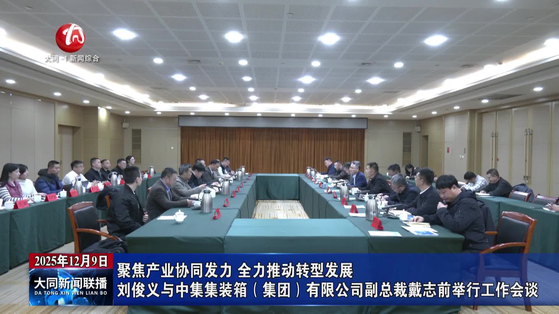 刘俊义与中集集装箱（集团）有限公司副总裁戴志前举行工作会谈