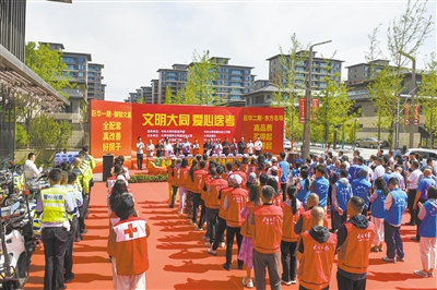 2026“文明大同爱心送考”启动仪式现场。戎禹仁摄