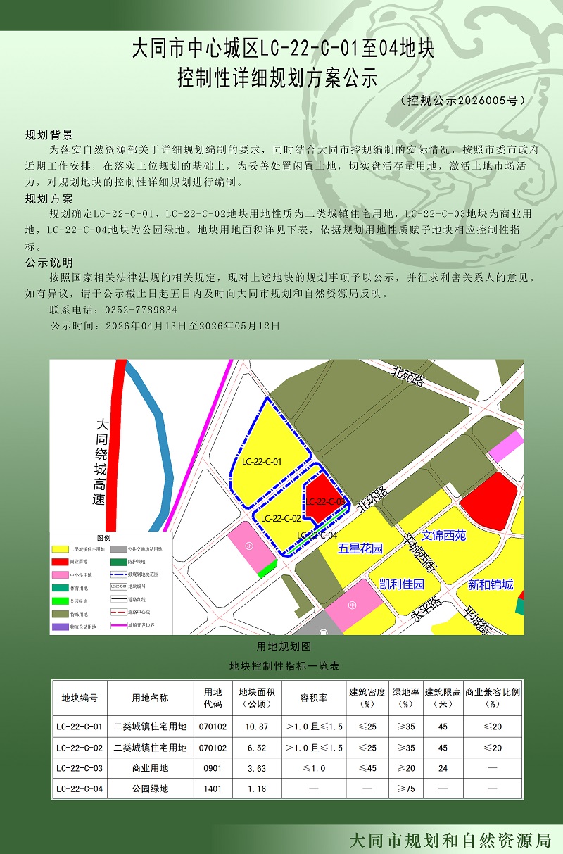 (控规公示2026005号)